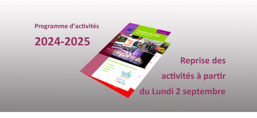 bandeau reprise activités 2024-2025