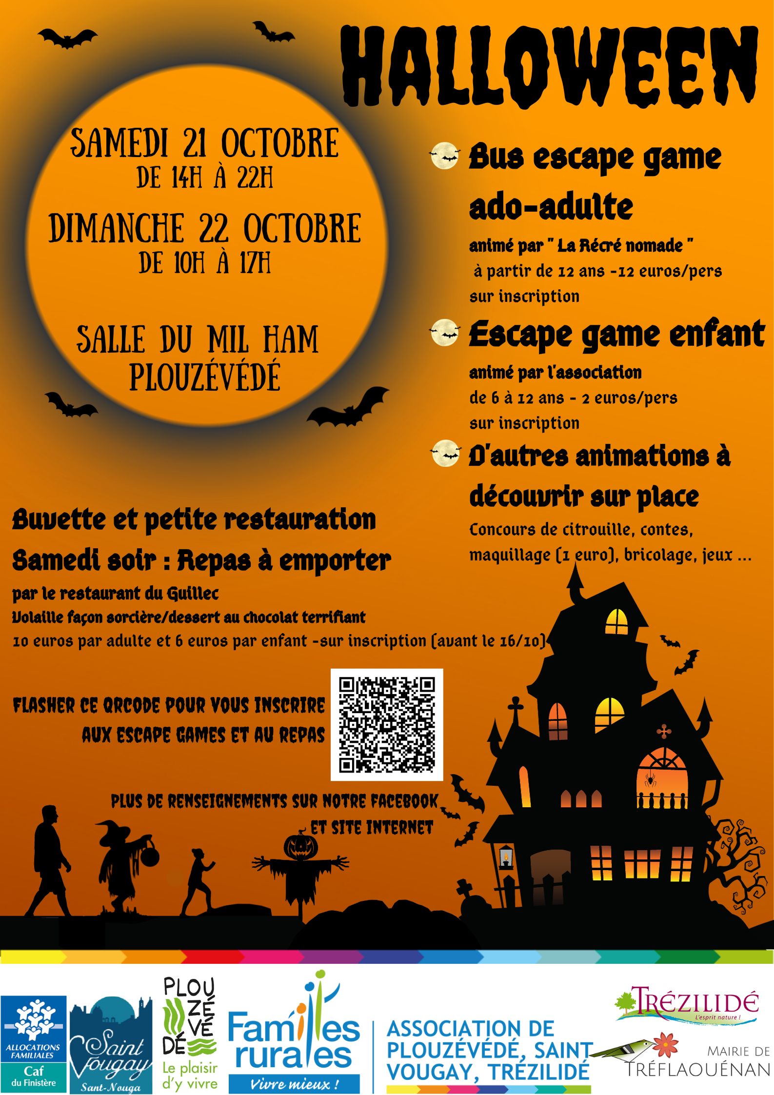 Halloween  Association Familles Rurales Plouzévédé, Saint-Vougay, Trézilidé