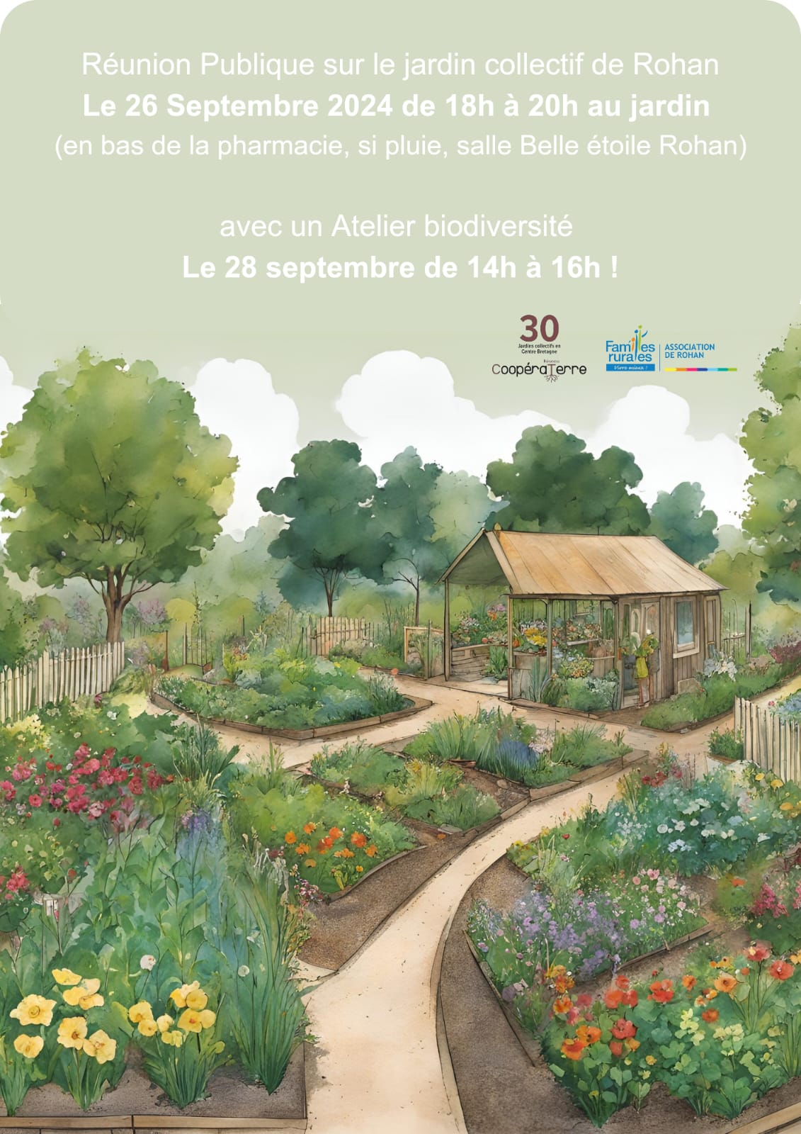 Affiche Jardin collectif - Inauguration